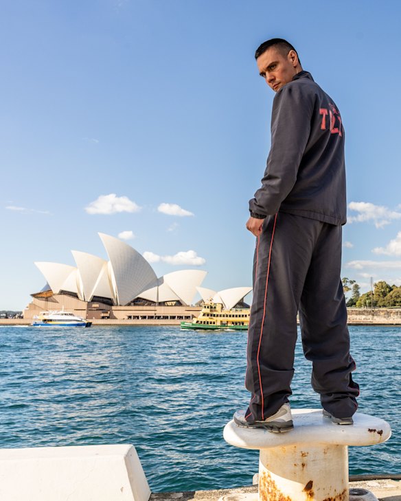 Tim Tszyu poses for a photograph at the Overseas Passenger Terminal ahead of the fight against Errol “The Truth” Spence Jr. on Sunday.