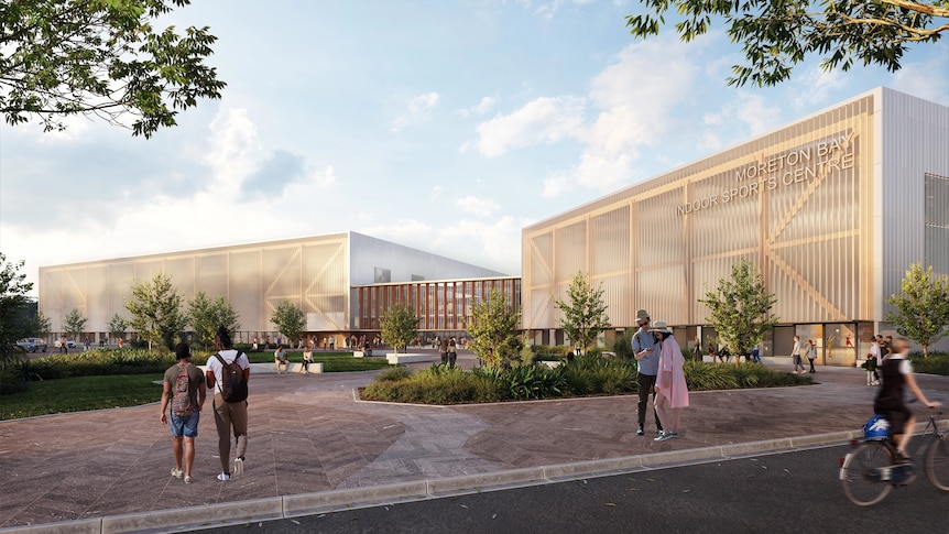FUTURE: An artist's render of the Moreton Bay indoor sports centre.