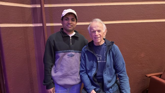 Adil Cader with Al Jardine in Perth.