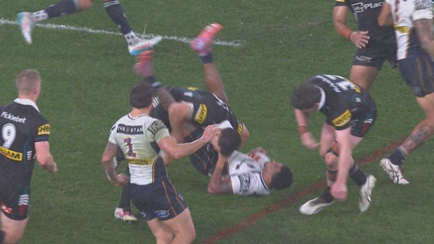 Nathan Cleary was cited for this tackle.