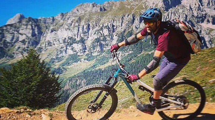 Hills riding his MTB in Andorra