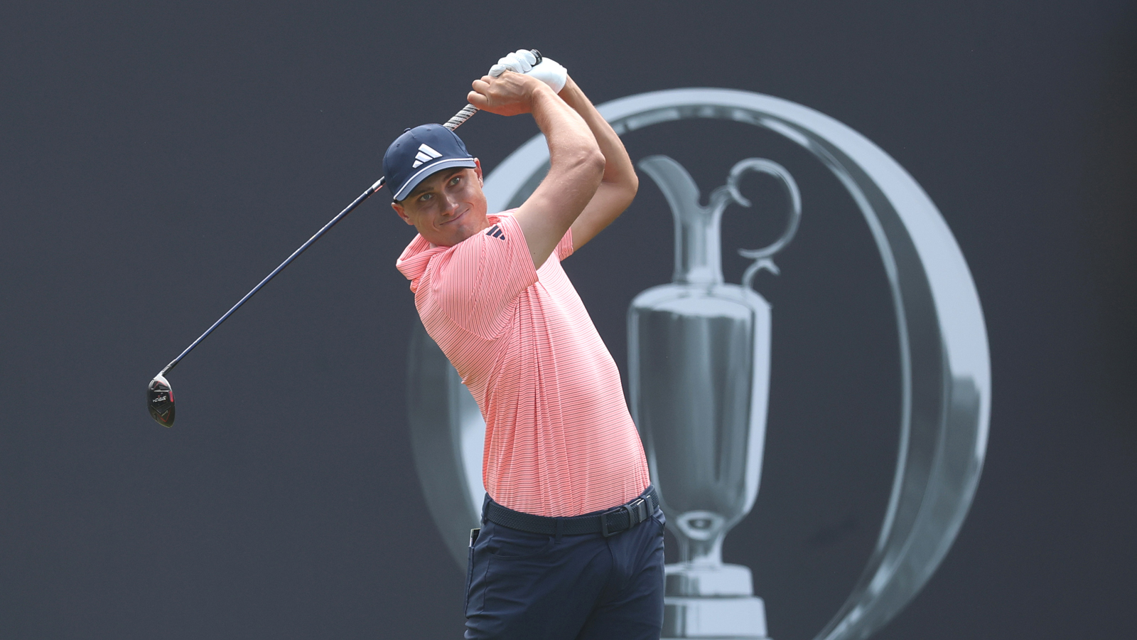 Ludvig Aberg hits a fairway wood