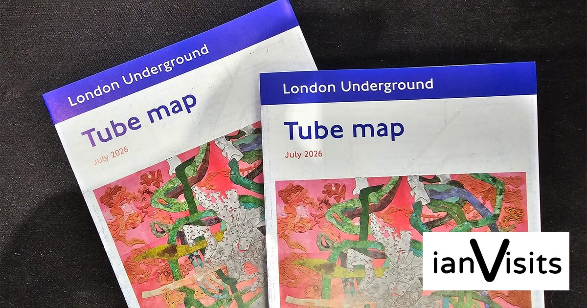 A new tube map artwork is appearing in tube stations