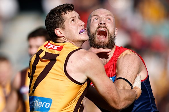 Max Gawn was at his brilliant best against the Hawks. 