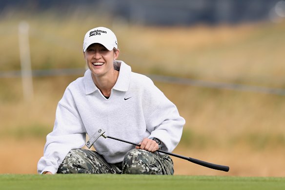 Nelly Korda in action during the Pro-Am on Wednesday before the Women’s Open at Royal Lytham.