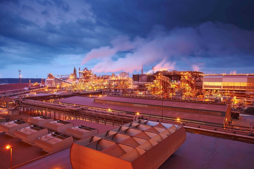 A large industrial facility