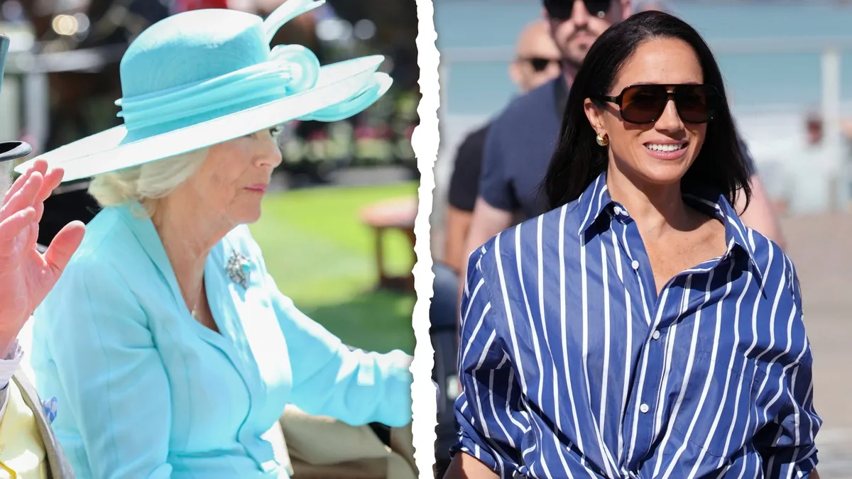 Meghan Markle under fire from Queen Camilla after breaching royal photo protocol during UK visit with Harry