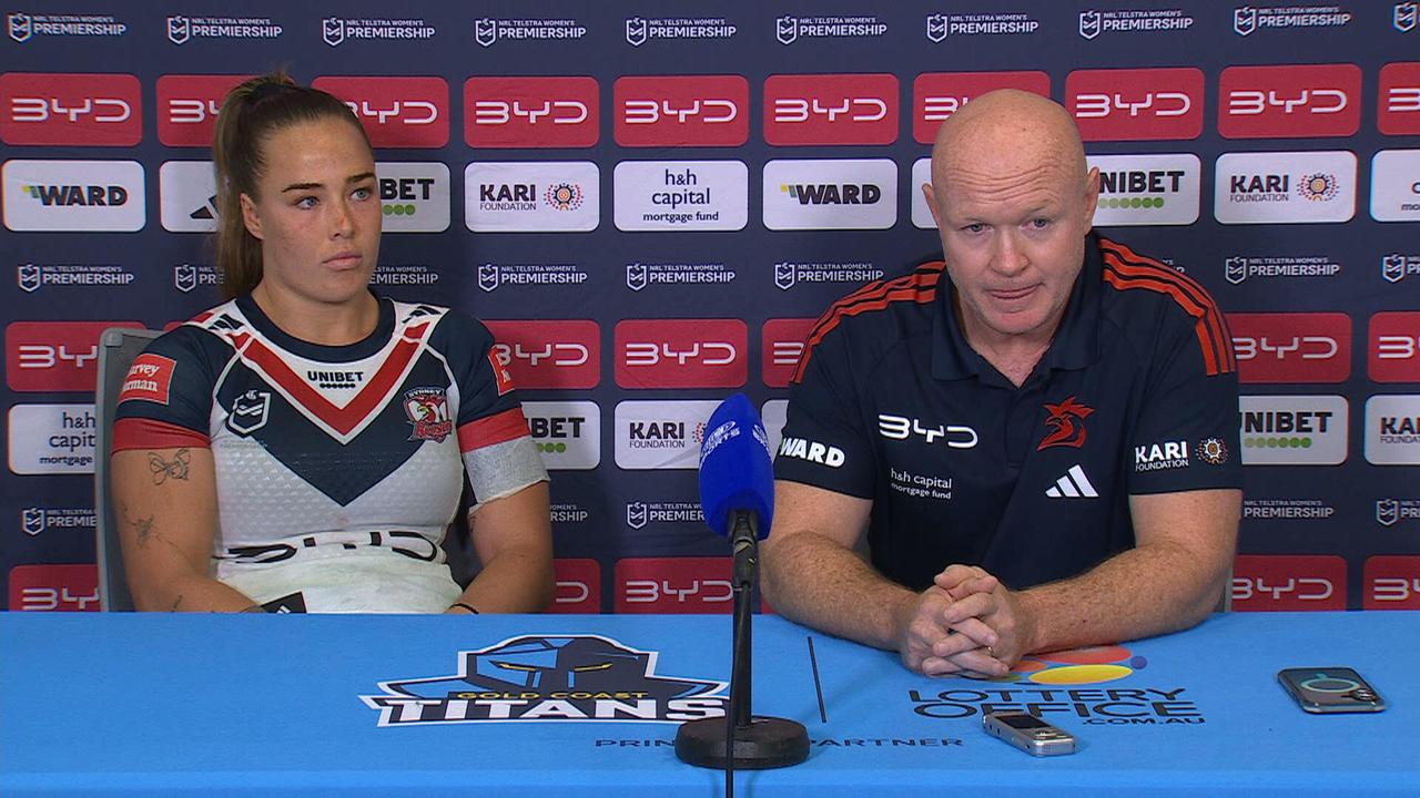 NRLW 2026: Rugby sevens star Teagan Levi stars in debut, scores, Sydney Roosters vs Gold Coast Titans highlights