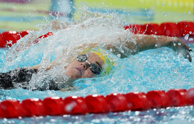 GLASGOW, SCOTLAND - JULY 25: Iona Alexandra Anderson of Team Australia competes during the Women's 100m Backstroke - Heats on day two of the Glasgow 2026 Commonwealth Games at Tollcross International Swimming Centre on July 25, 2026 in Glasgow, Scotland. (Photo by Adam Pretty/Getty Images)