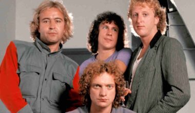 Foreigner posing for a photograph in 1981
