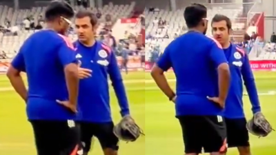 Gautam Gambhir's animated chat with Sanju Samson after Vaibhav Sooryavanshi's debut goes viral