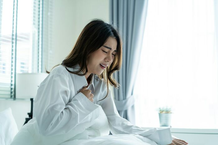 ER staff often encounter ridiculous patients, like this woman experiencing chest pain in bed.