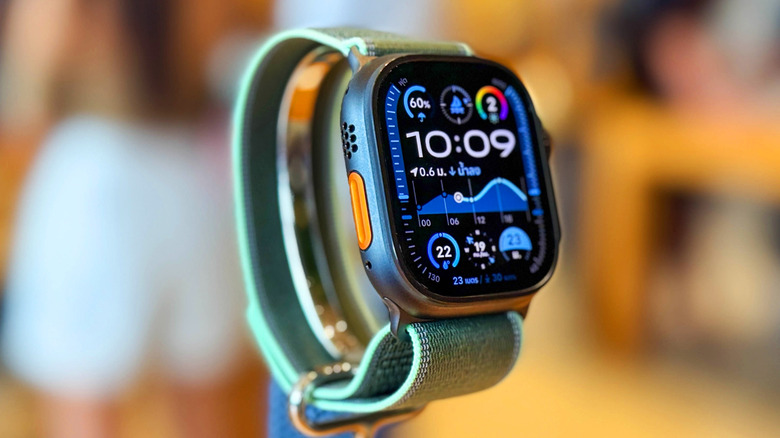 An Apple Watch Ultra 3 on display at a store