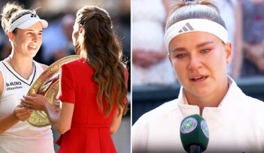 Tennis world erupts over gutted Wimbledon runner-up's act in speech after women's final