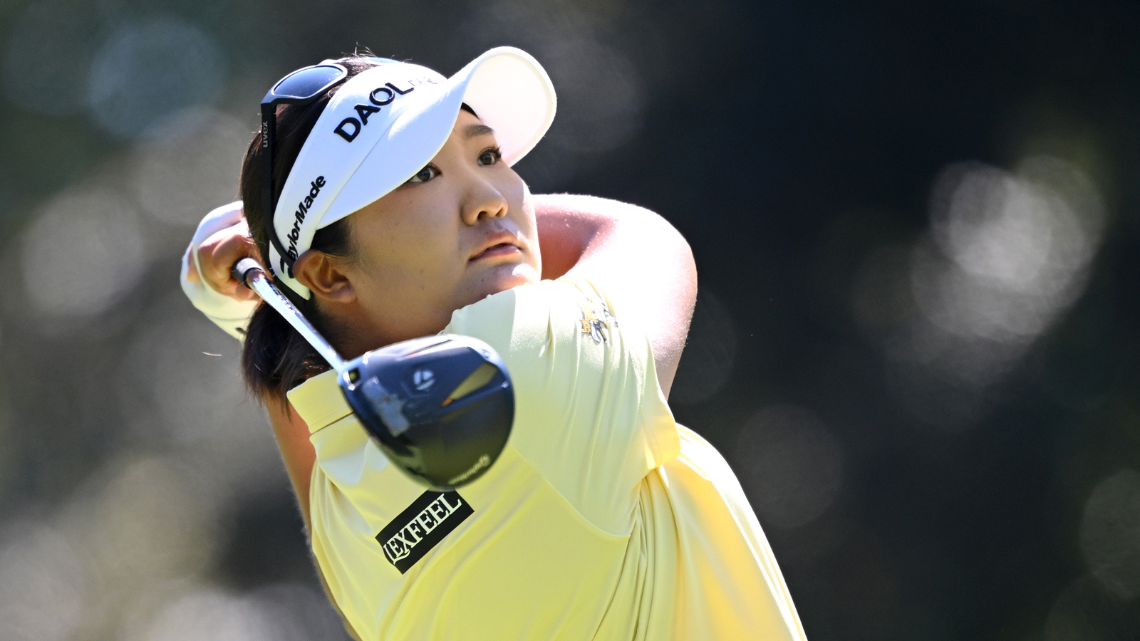 Haeran Ryu hits a driver off the tee