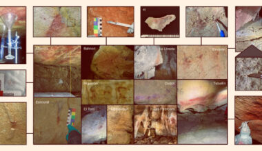 Representative rock art figures from each of the 11 archaeological sites analyzed by Bossoms Mesa et al. Image credit: Bossoms Mesa et al., 10.1038/s41467-026-74234-2.