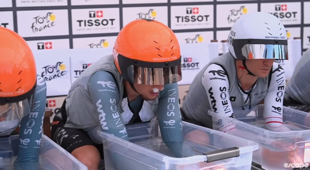 Why Ineos riders dunked their arms into ice before the Tour de France team time trial