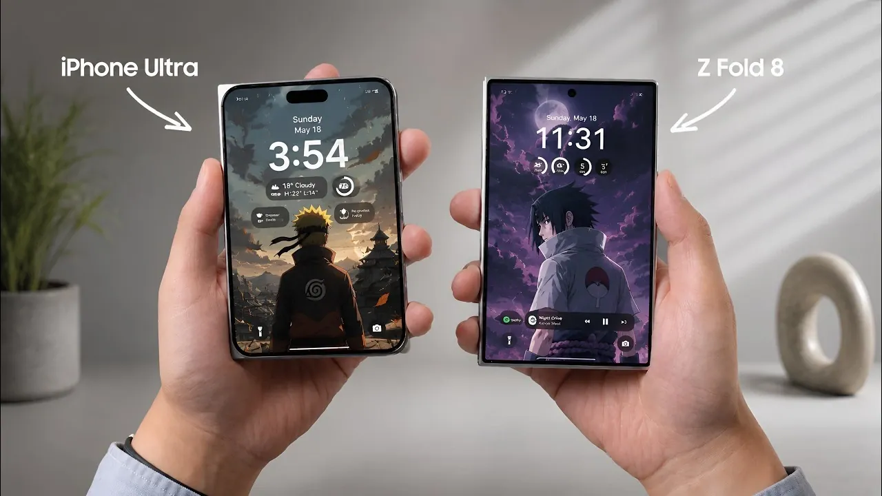 Bar chart comparing the battery capacities of the iPhone Ultra and Galaxy Z Fold series.