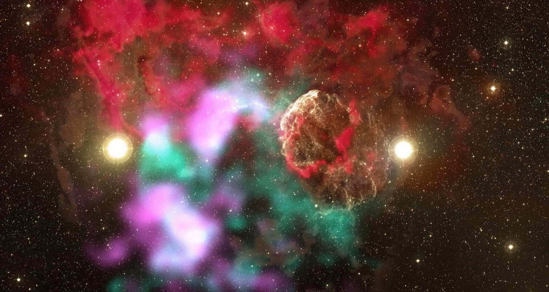 Scientists find evidence of a rare double supernova in the Jellyfish Nebula