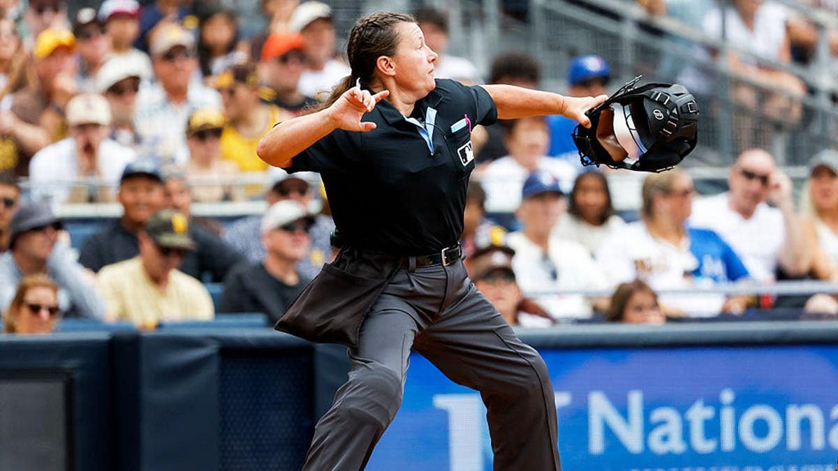 Jen Pawol ejects Steven Souza Jr. during a game at Petco Park.