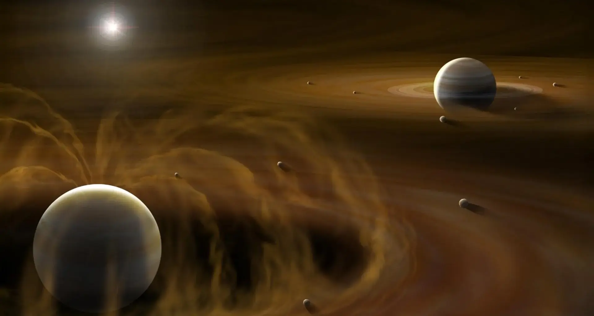 Why Jupiter has several giant moons but Saturn has only Titan