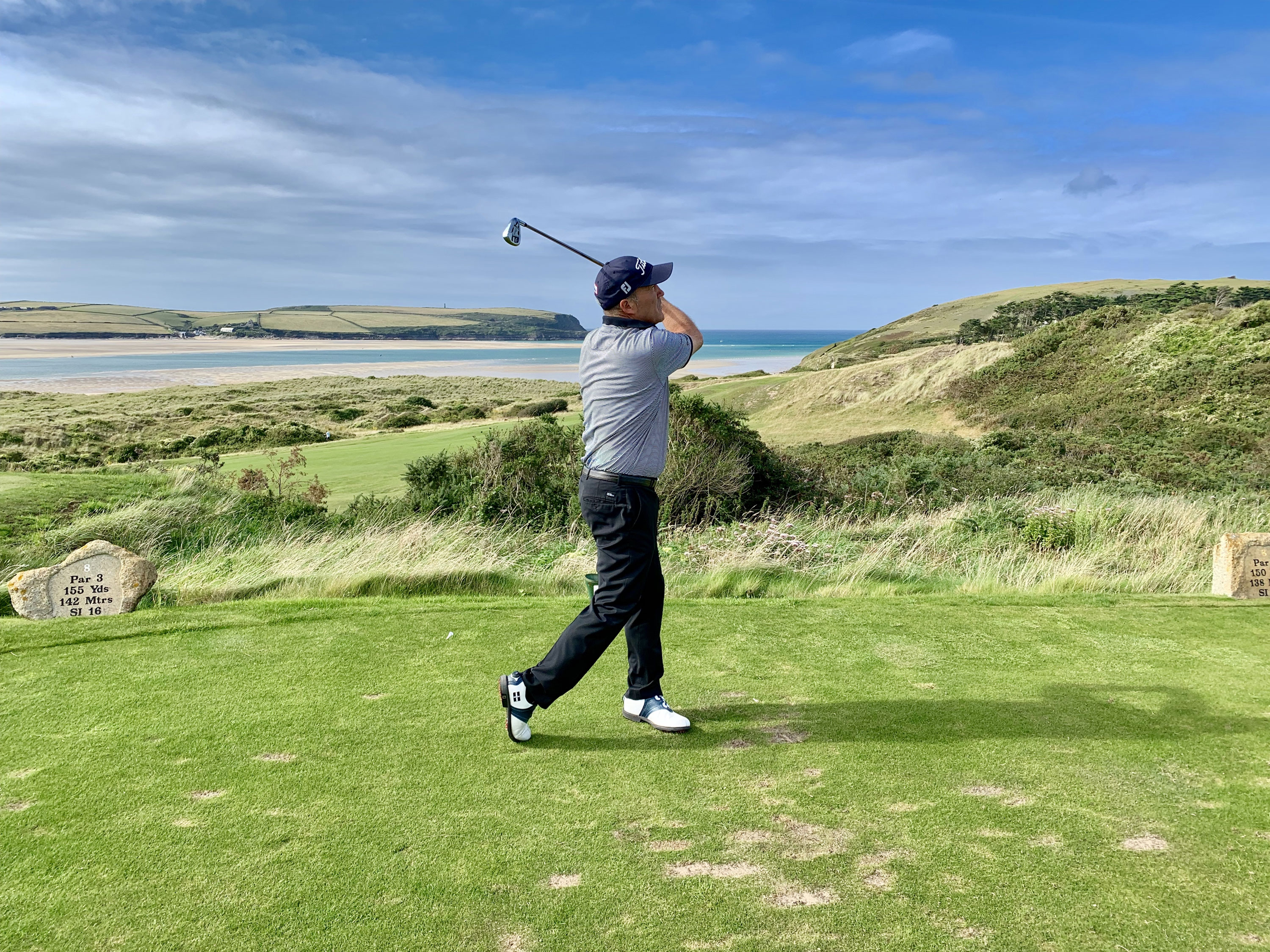 Nick Williams on 8th tee St Enodoc