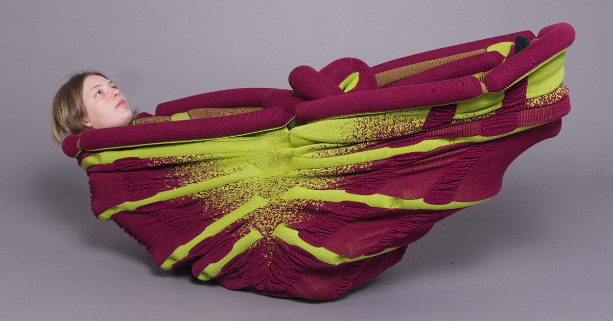 luna haverkorn explores interactive textile design through knitting