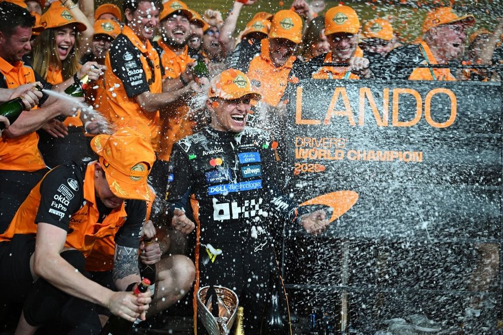 Title win lifted the 
immediate pressure 
from Norris’s shoulders