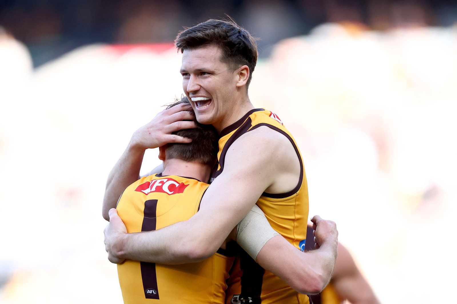 Mitch Lewis kicked three goals in the first quarter as Hawthorn took a 29-point lead.