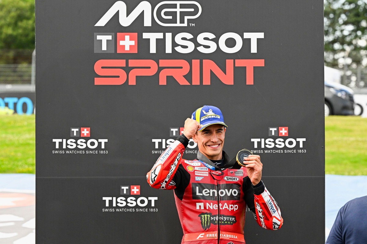 MotoGP German GP: Marquez leads Ducati sweep to take sprint win