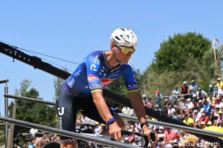 Mathieu van der Poel on stage 2 of the 2026 Tour de France