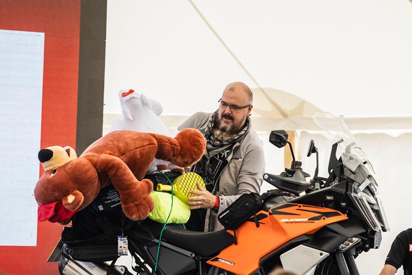 MCN bike packing challenge on stage at Moto Fest