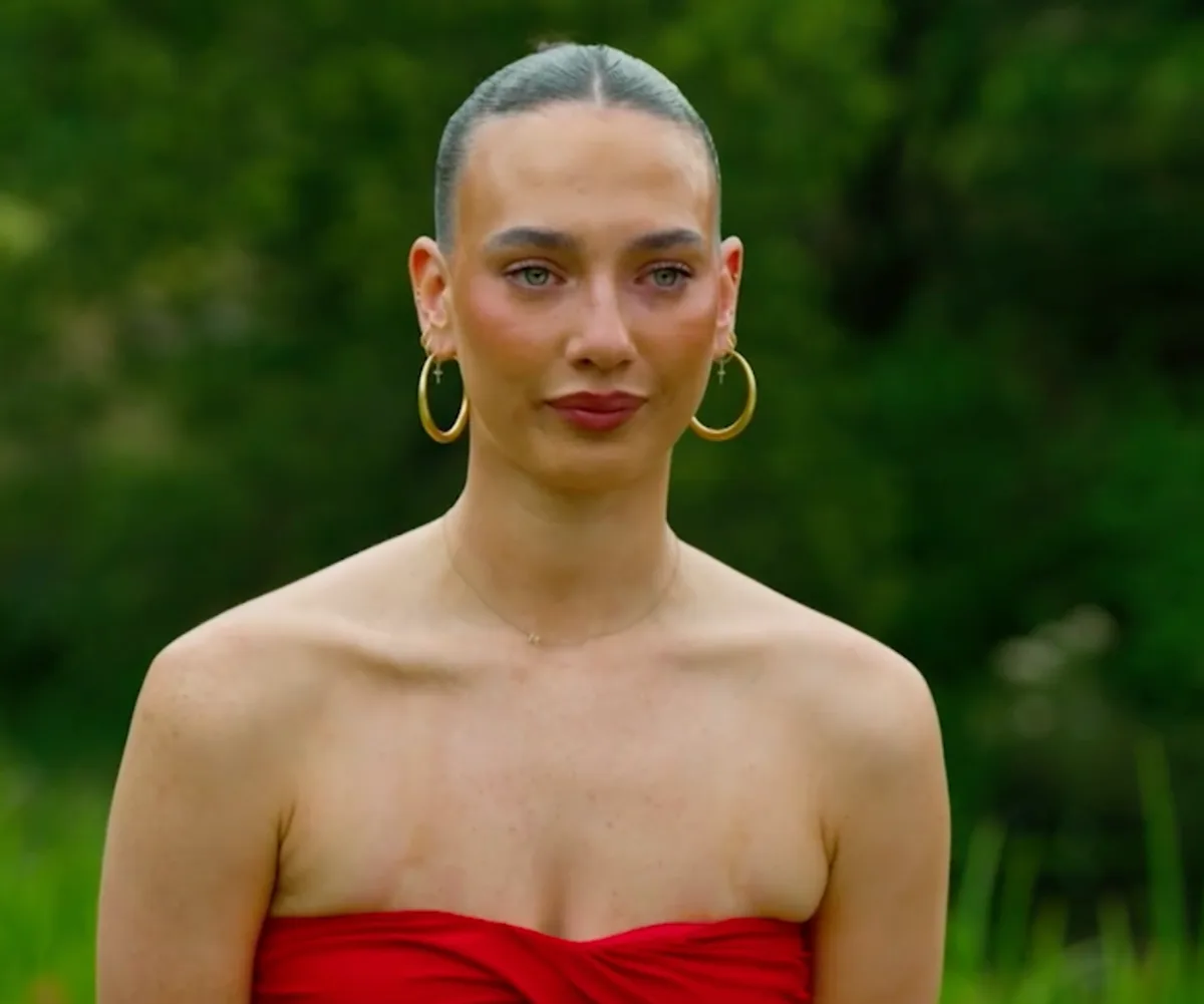 Mieke with tears in her eyes after rejection from Farmer Zac