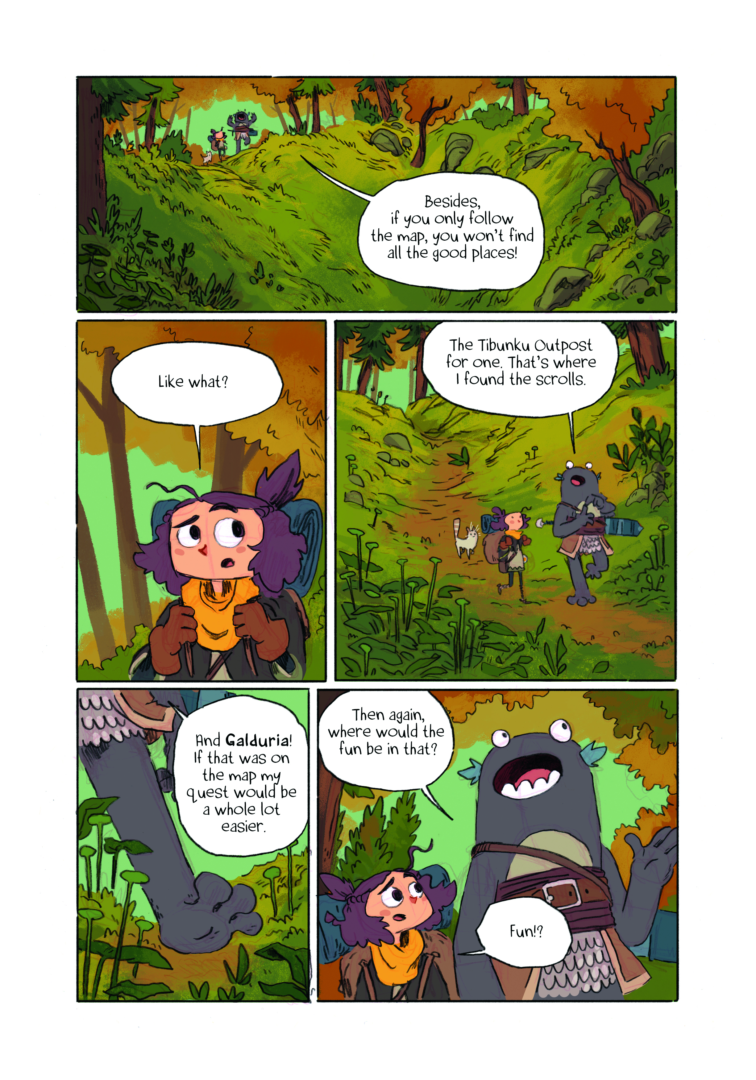 Lightfall panel illustrations process showing the addition of colour