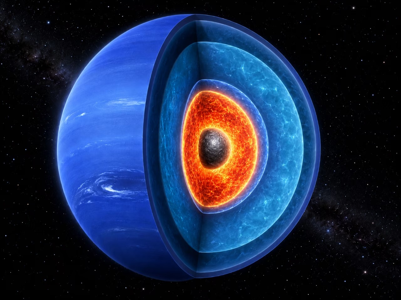 Uranus and Neptune may hide a gigantic ocean of magma