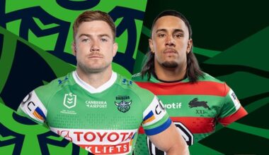 NRL 2026, Round 20, match preview, team lists, Canberra Raiders, South Sydney Rabbitohs, updates, injuries