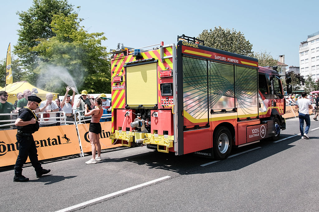 Scorching heat and a victory for Olav KOOIJ on the fifth stage of the Tour de France from Lannemezan to Pau in southwestern France on July 8, 2026