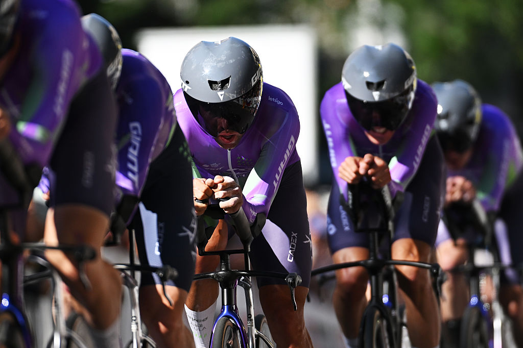 BARCELONA, SPAIN - JULY 04: Michael Matthews of Australia and Team Jayco AlUla compete during the 113th Tour de France 2026, Stage 1 a 19.6km team time trial stage from Barcelona to Barcelona / #UCIWT / on July 04, 2026 in Barcelona, Spain. (Photo by Tim de Waele/Getty Images)