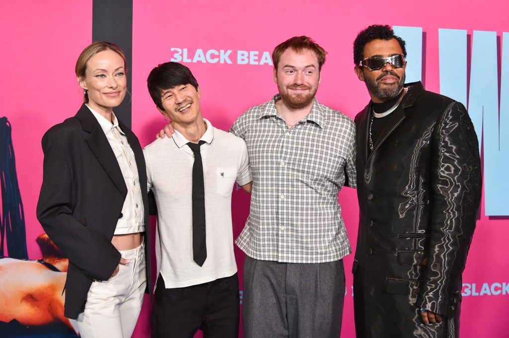 Olivia Wilde, Gregg Araki, Cooper Hoffman and Daveed Diggs at the premiere of "I Want Your Sex"