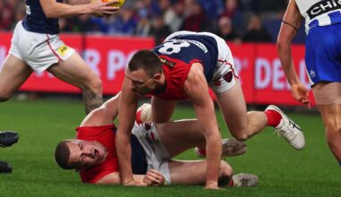 Demons defender sent to hospital after injury blow, Roos lament fadeout