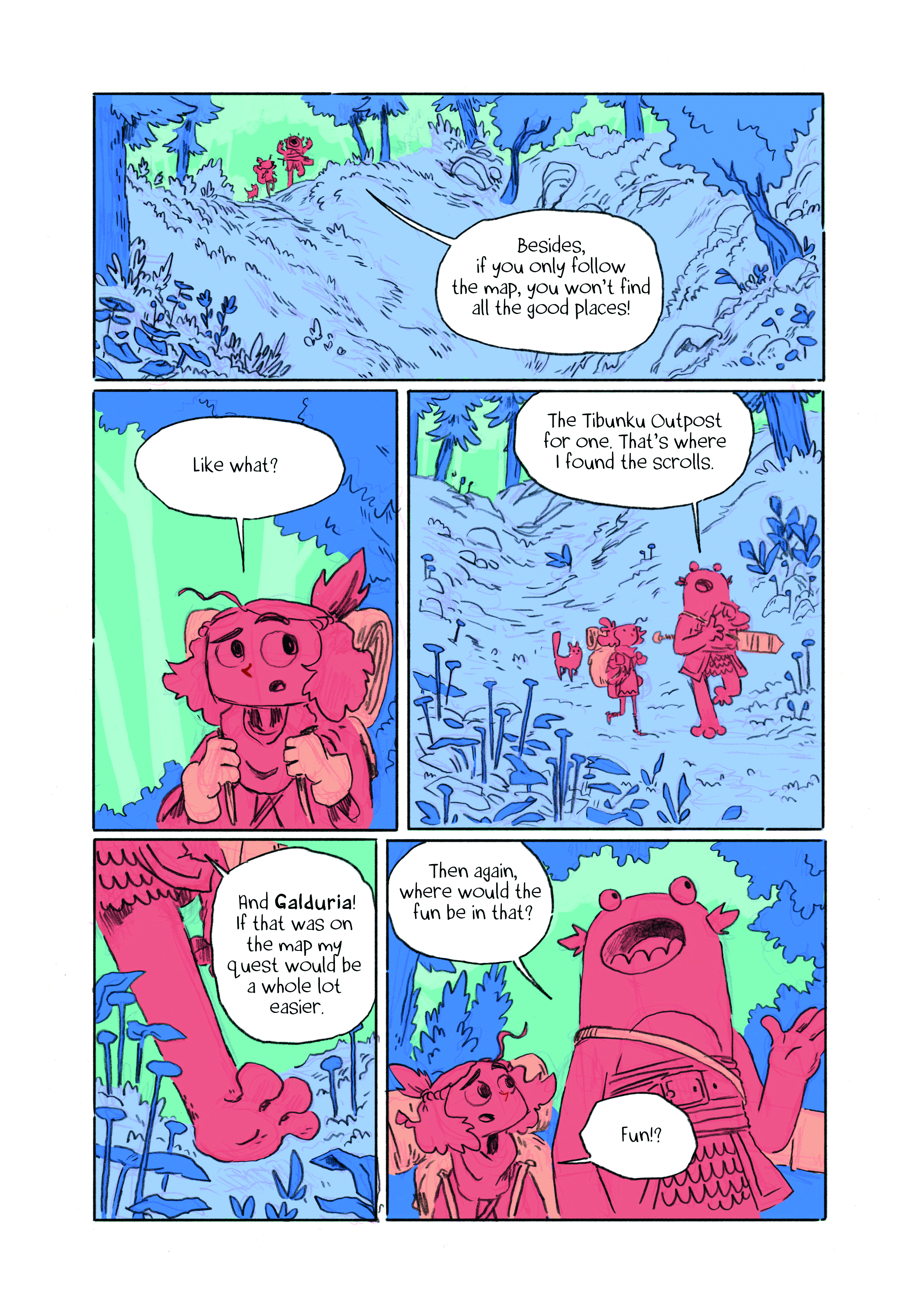 Lightfall panel illustrations process
