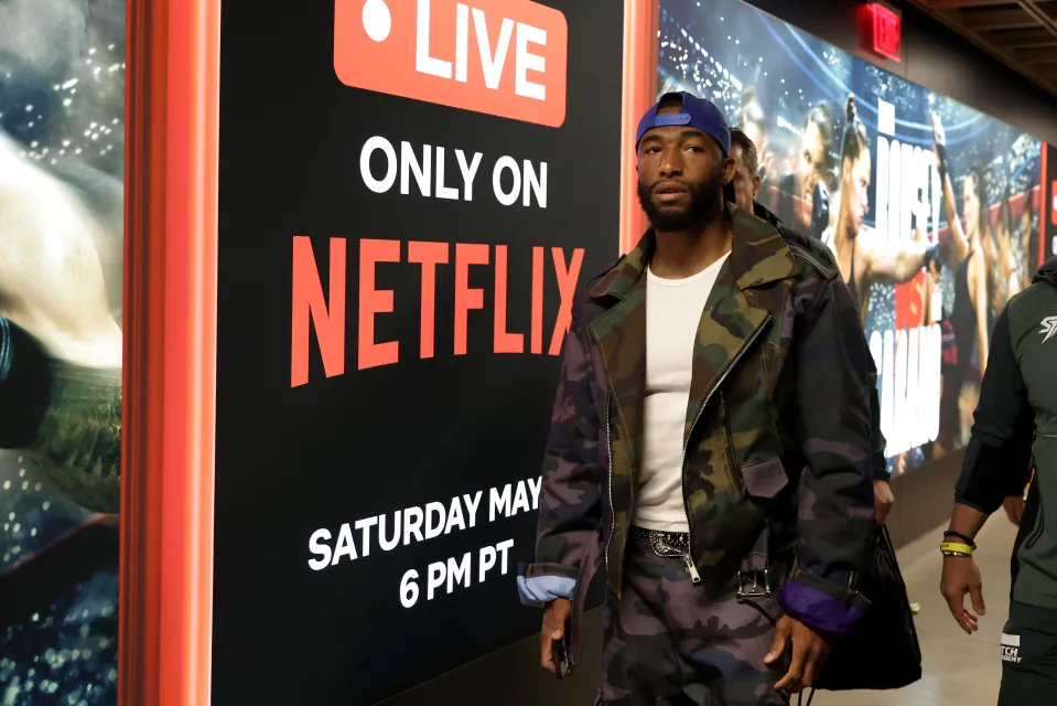 Salahdine Parnasse arrives before his lightweight bout against Kenneth Cross during the main card of Netflix's Ronda Rousey vs. Gina Carano at Intuit Dome on May 16, 2026 in Inglewood, California