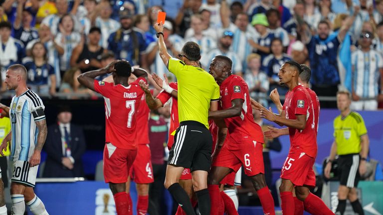 Breel Embolo was sent off under new mistaken identity rules