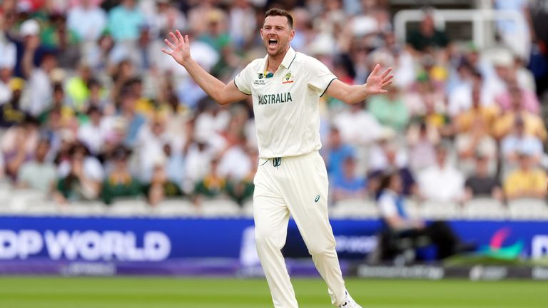 Josh Hazlewood missed the winter Ashes series with injury