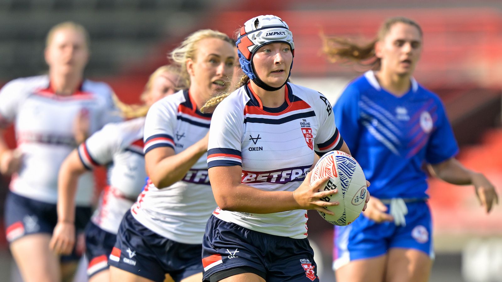 Picture by Fabrice Rodriguez/SWpix.com - 25/07/2026 - Rugby League - Women's International - France v England - Stade Ernest-Wallon, Toulouse, France - England...s Isabel Rowe