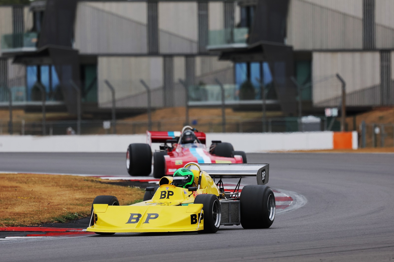 Stretton's March 742, which won one of the Derek Bell Trophy races at Silverstone
