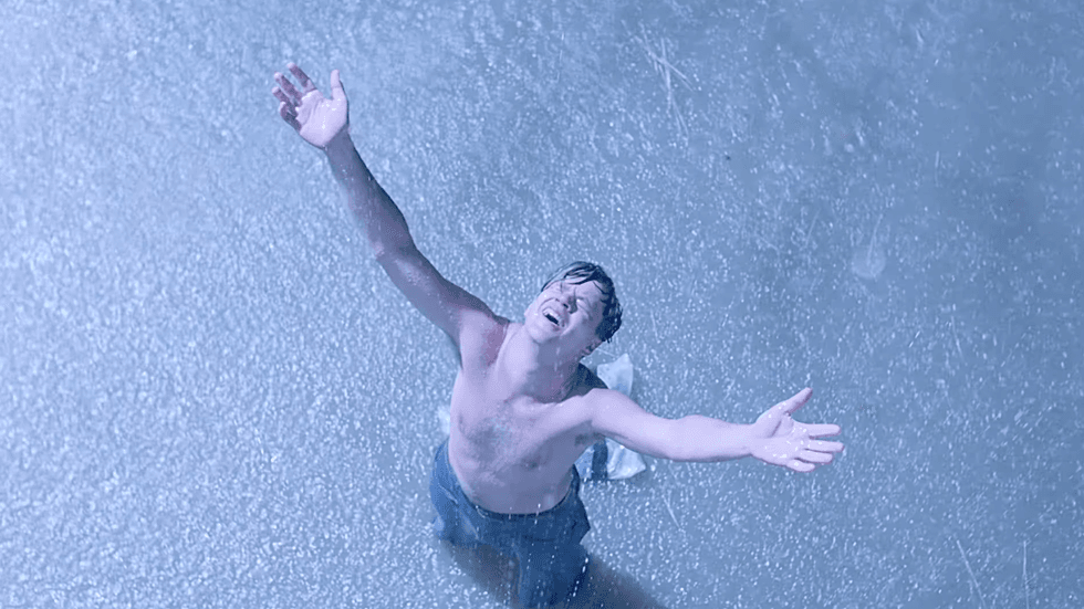 Tim Robbins as Andy Dufresne from the 1994 film The Shawshank Redemption