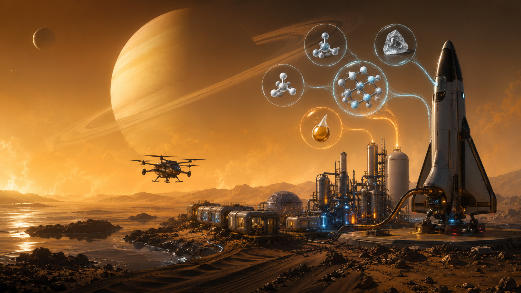 Titan, Saturn’s Largest Moon, Could Become a 'Gas Station' for Deep Space Missions