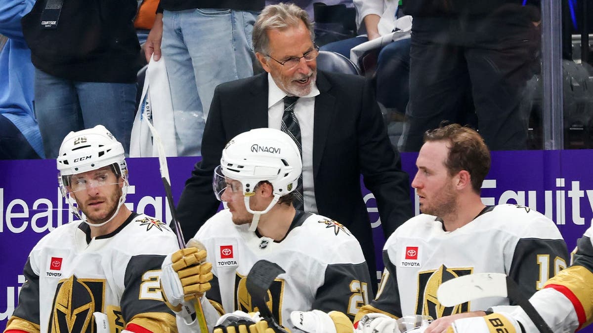 Tortorella behind bench