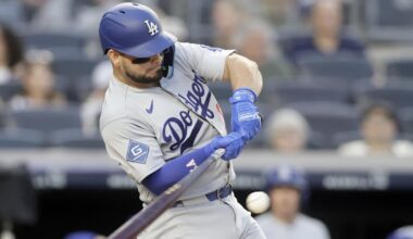 Eliezer Alfonzo delivers emotional first hit in Dodgers' loss